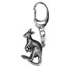 Kangaroo metal keyring with 'Travel Safely' message