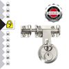 Master Lock 448EURD Pack Including Steel Bolt Hasp and Disc Keyed Padlock