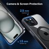 Flyzoo iPhone 15 Plus Invisible Ring Kickstand for Ultra Strong Magnetic Case, Supports Both Vertical and Horizontal Functions [MagSafe Compatible, Multi-Function Integrated] Wireless Charging