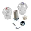 Danco Acrylic Pair Large Clear Universal Handles w/ Adapters, 80014