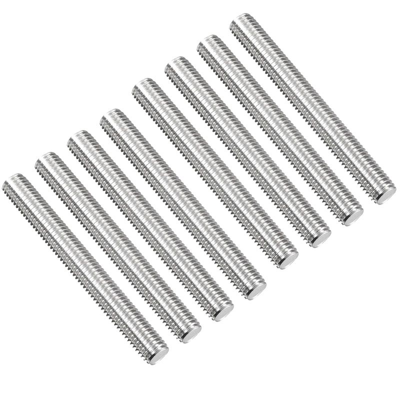TA-VIGOR 8Pcs M10 x 120mm Fully Threaded Rod, 304 Stainless Steel ...
