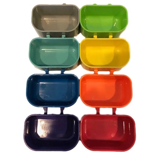EZ Plastic Crocks and Feeders (10oz, Cranberry)