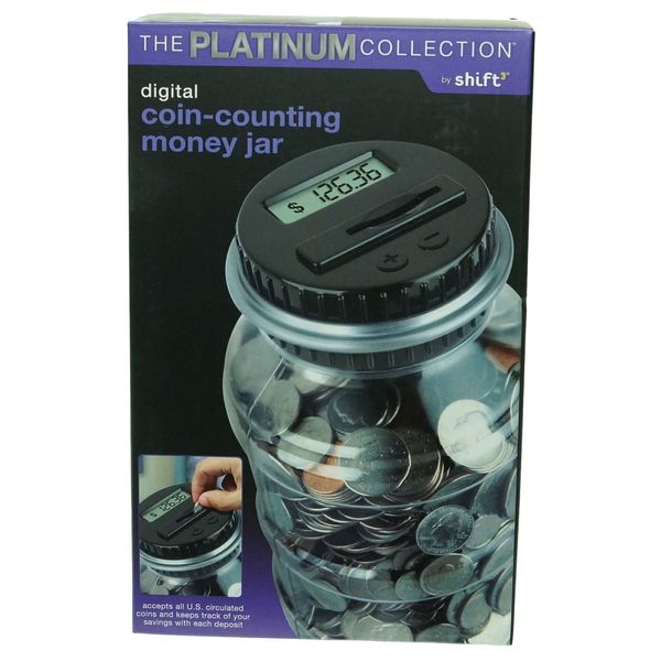 The Platinum Collection Digital Coin-counting Money Jar