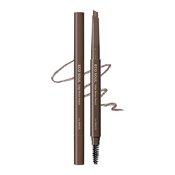 The Sam 1158 Ecosoul Edge Brow Pencil 02, Deep Brown with Sharpener & Refill, 0.3g+0.3g