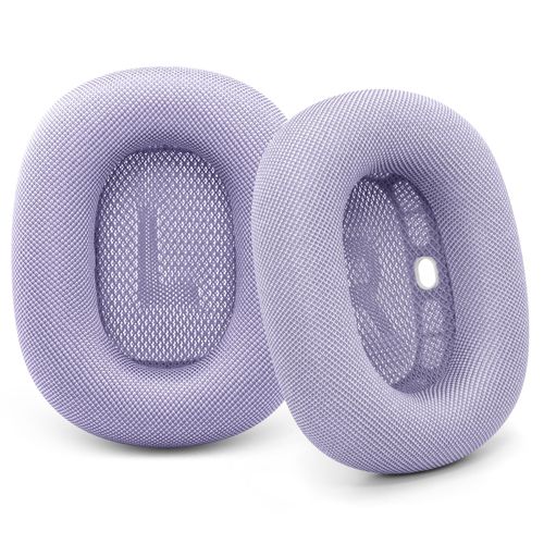 Ear Cushions for AirPods Max 2024 Headphones, Mesh Fabric Ear Pads Replacement with Strong Magnet for Apple 2.0 Over-Ear Headset Upgraded Ear Cups (Purple)