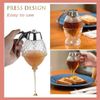 Honey Syrup Dispenser Pot Jar 1 Cup Bee Hive Trigger Stand
