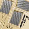 320Pcs Individual-Lashes QUEWEL Cluster-Lashes 40D D Curl MIX9-16mm Individual Lash Extension Lash-Clusters DIY Eyelash Extensions For Home Use (40D 0.07D MIX9-16mm)