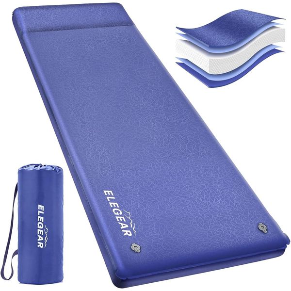 Self Inflating Sleeping Pad, 3.1'' Ultra-Thick Memory Foam Camping Pad with Pill