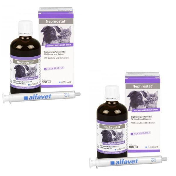 alfavet Nephrostat for Urinary Problems for Dogs and Cats - Double Pack - 2 x 100 ml