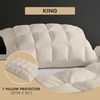 Madison Park Stay Puffed Pillowcase, King, Tan