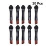 Frcolor Sponge Tip Eyebrow Brush Eyeshadow Tip Dual Purpose Disposable Eye Shadow Brush Double Makeup Brush, 20 Pack, Black