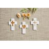 Mud Pie Ceramic and Gold Thick Cross; 6" x 4"