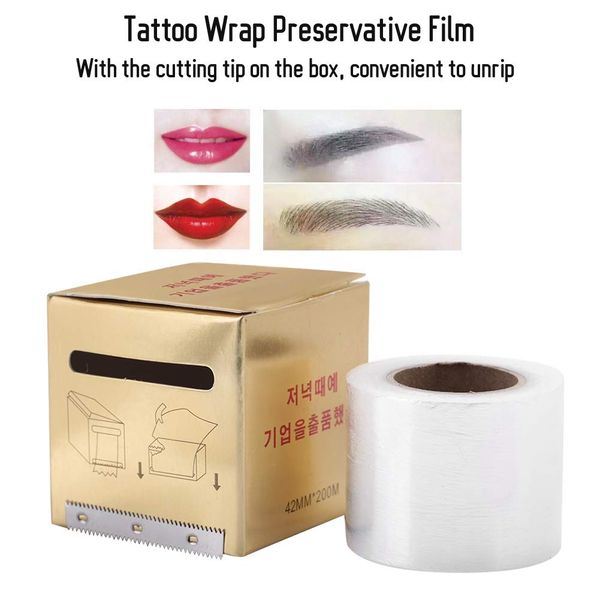 Tattoo Preservative Film, Eyebrow Tattoo Plastic Wrap Eyebrow Tattoo Makeup Supplies for Eyebrow Eyeline Tattoo Lip and Tattoo, Cover Film for Women (#1)