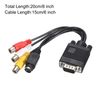 uxcell VGA to RCA Cable 3RCA + S Video Adapter VGA Cable for TV PC Computer