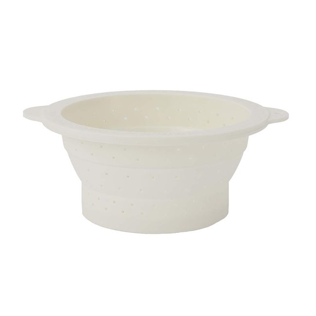 tone SG-01 White 7.1 inches (18 cm) Collapsible Silicone Colander