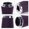 High Flow Cold Air Intake Purple Air Filter Replacement 3",3.5",4" Inlet, 9"Tall