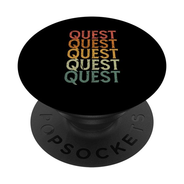 Retro Individueller Vorname Name Quest PopSockets mit austauschbarem PopGrip