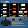 EverBrite 2PC 48W Led Light Pod Flush Mount Spot Flood White Amber Strobe 6 Mode