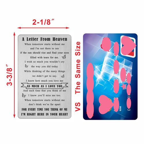 FALOGI Letter from Heaven Prayer Cards, Memorial Gifts for Men Women