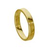 Gold Plated Sterling Silver 4mm Flat Wedding Band Ring Size S