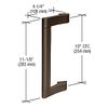 CRL DL915DU Dark Bronze Extruded Aluminum Pull Handle