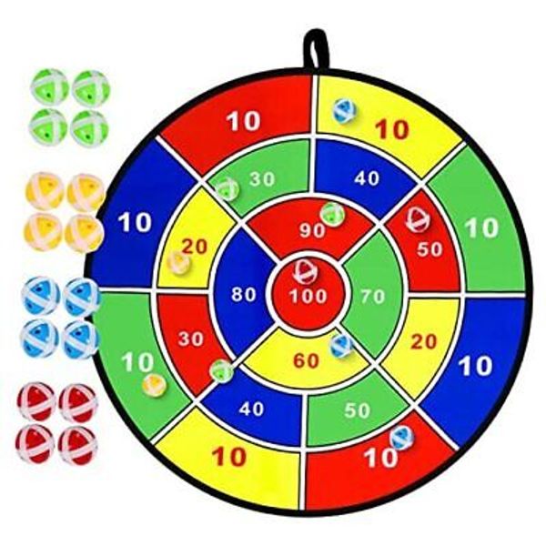 Kids Game Set-29 inchs, Board Games with 16 Stick Balls, Summer Dart Board