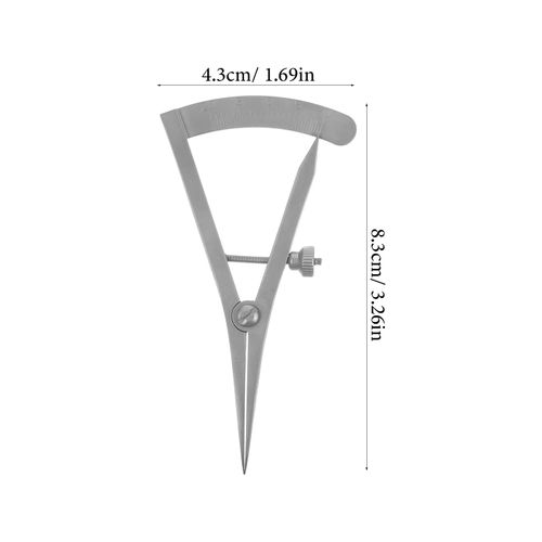 GOOHOCHY Orbital Measuring Device Eye Positioning Ruler Eyelid Measuring Rulers Eyebrow Caliper Tools Steel Caliper Brow Mapping Ruler Eye Gauge Stainless Steel
