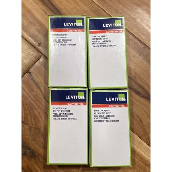 Leviton Smart lock Pro Self-Test GFCI Outlet  GFWR2-W White Lot Of 4