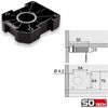 SOTECH Set of 8 100 mm Furniture Foot Base Foot Adjustable