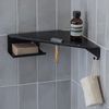 YOUS® Help Yourshelf Premium Corner Shower Shelf No Drilling Required (Deep Black, Without Bottles)