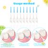 220 Pieces Interdental Brushes, Silicone Dental Brushes Blue Tooth Floss Picks for Braces Oral Cleaning