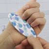 Watercolor Raindrops Pattern Double-Sided Oval Nail File Emery Board Set 4 Pack