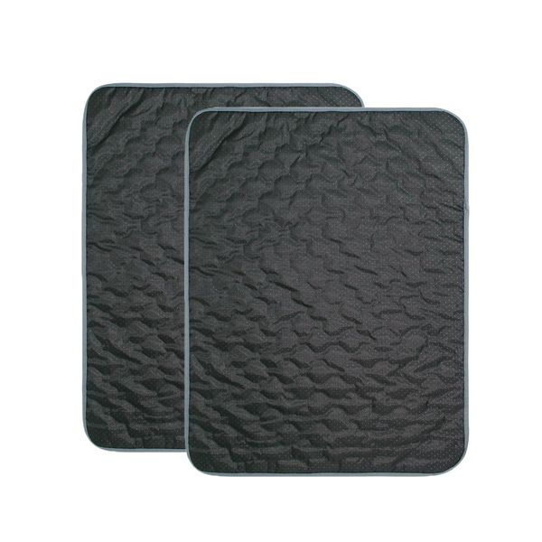 2 Pcs Waterproof Seat Protector Pads, Washable Incontinence Chair Pads Non-Slip Absorbent Seat Pads for Wheelchairs Sofas Armchairs and Car Seats, Black (M 45x60cm)