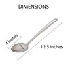 HIC Kitchen Solid Serving Spoon with Long Handle, 18/8 Stainless Steel, 12.5-Inch