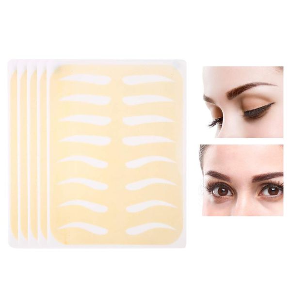 Tattoo Practice Skin, 5Pcs Permanent Makeup Microblading Tattoo Eyebrow Training Silicone Fake Skin (Gold)