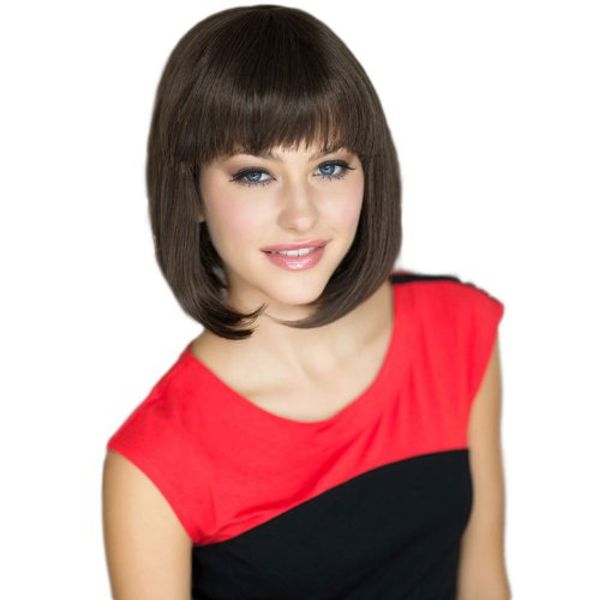 Annabelle's Wigs Dark Chocolate Brown Inverted Graduated Bob Style Wig: Colette 200g