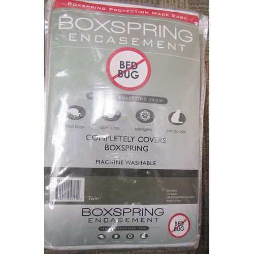 Box Spring Encasement Cover White New/Sealed Twin Bed Protect From Pet Dander