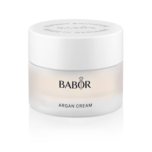 BABOR CLASSICS Argan Cream, Reichhaltige Gesichtscreme für trockene Haut, Mit Arganöl und Vitamin E, Vegane Formel, Ohne Alkohol, 50 ml