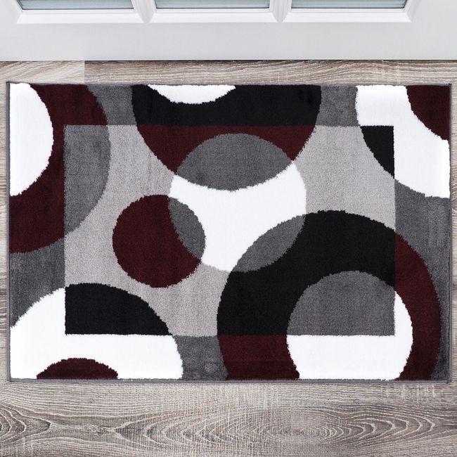 Rugshop Doormat Modern Geometric Carpet Washable Rug Kitchen Floor Small Rug 2x3