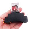 WANGCL 2PCS Mini AC 12V Relay Electromagnetic Switch 8Pin DPDT Relay 2NO+2NC with Socket Base LED Indicator