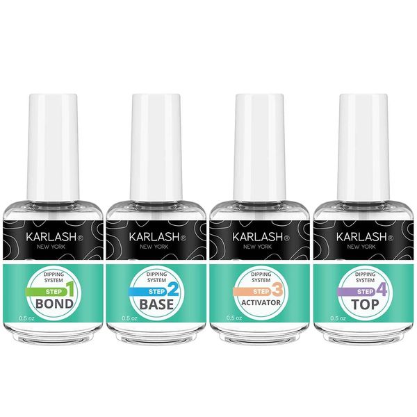 Karlash Gel Base DIP Powder System Refill 2 oz (Step 2 Base + Step 4 Top)
