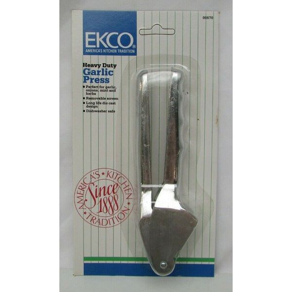 Rare Vintage Ekco Heavy Duty Garlic Press No.00670 NOS 1986 USA