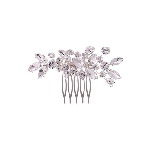 LEEQBCR 1 x Bridal Wedding Hair Comb Crystal Hair Accessories Bridal Hair Pieces for Women and Girls (Silver), silver