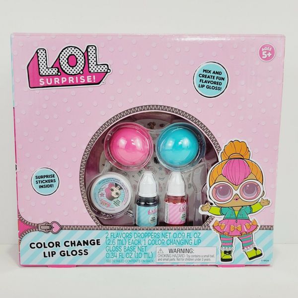 Lol Surprise Doll Color Change Lip Gloss Set & Accessory Beauty Bundle New