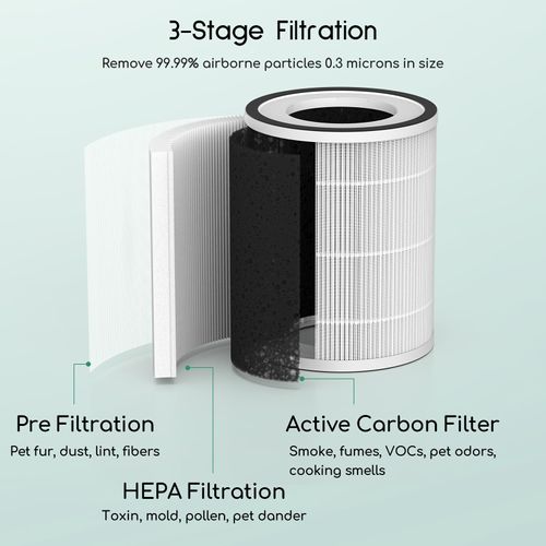 Afloia Original True HEPA 13 Filter, Compatible with KILO/KILOPLUS/KILOPRO/MIRO/MIRO PRO Air Purifier（ASIN：B08PCXJVFH/B0948XR4DC/B09P8KBW5V/B08YT4TNJD/B087PD8D25/B088FJ8YBJ）