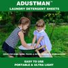 ADUSTMAN Laundry Detergent Sheets (Strips) 124 Loads 2 Pack Fresh Breeze Liquid-Less Technology