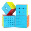 ROXENDA Speed Cube Set, 2X2 3X3 4X4 5X5 Speed Cube Stickerless Puzzle Cubes with Secret Tutorial Manual