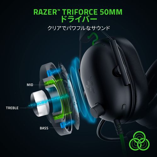 Razer BlackShark V2 X USB Gaming Headset, Wired USB TYPE-A Connection, 7.1 Surround Sound, TriForce 50 mm Driver, Unidirectional Microphone, Noise Canceling, High Sound Isolation Earcups, Black Shark,