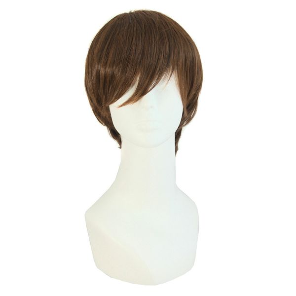 MapofBeauty Fashion Men's Short Straight Wig (Maple Sugar)