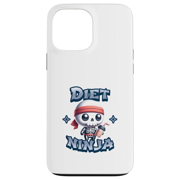 iPhone 13 Pro Max Cute Diet Ninja Protein Shake Skeleton Ninja Case